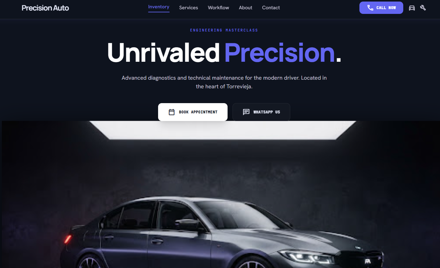 Auto service website preview